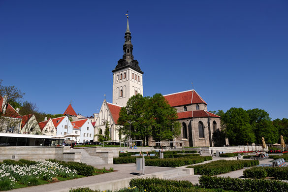 Niguliste Museum (St. Nicholas' Church) in Tallinn, Estonia External view of the Niguliste Museum (St. Nicholas' Church) in the Old Town of Tallinn, Estonia.