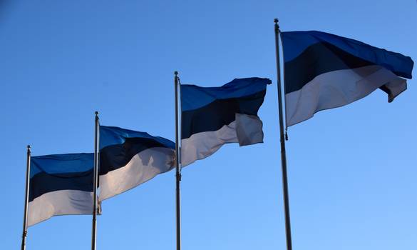 The flags of Estonia