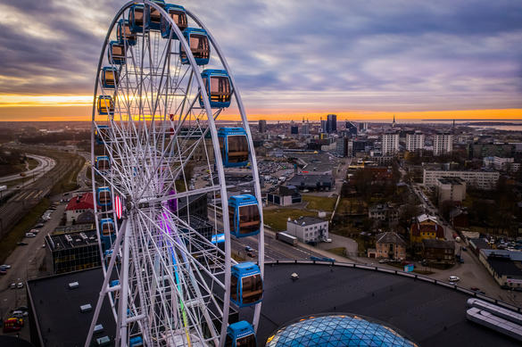 Skywheel of Tallinn in Estonia Aerial view of the Skywheel of Tallinn in Estonia.