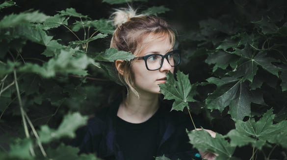 A girl in nature