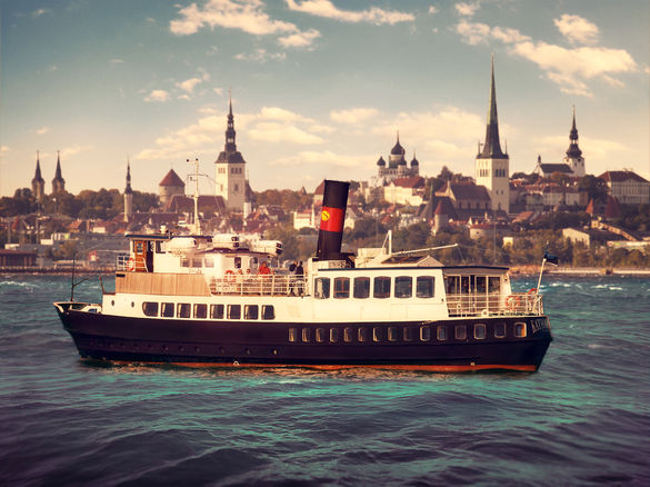 Steamer Katharina on Tallinn Bay in Estonia View to the Steamer Katharina on Tallinn Bay in Estonia.