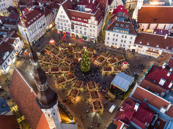 Christmas market on Town Hall square