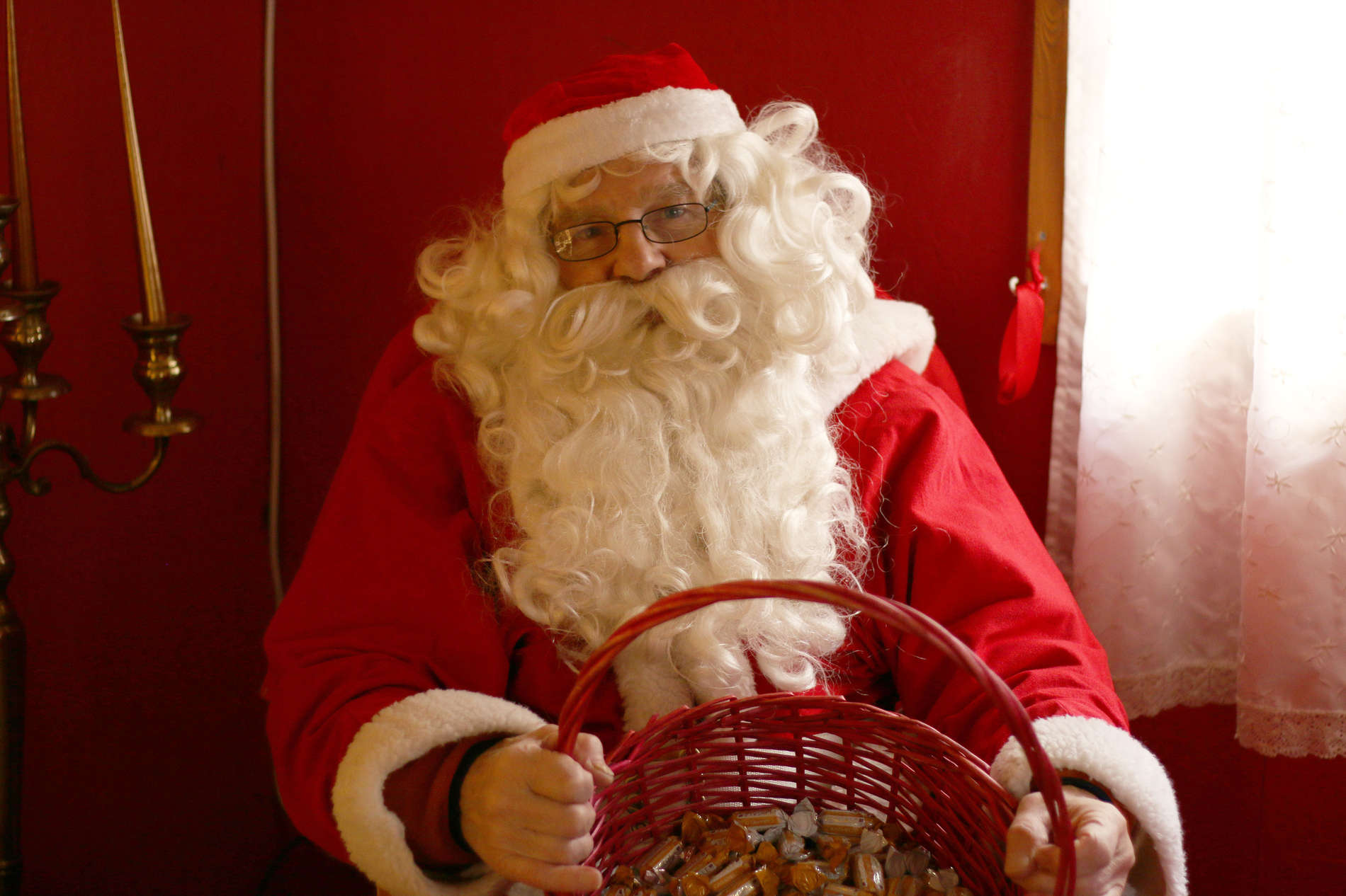Santa Claus at the Christmas Market